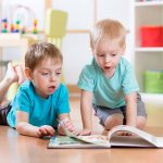 Children looking at a book