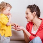 One year old child with mother