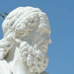 Beautiful sculpture of Isocrates.